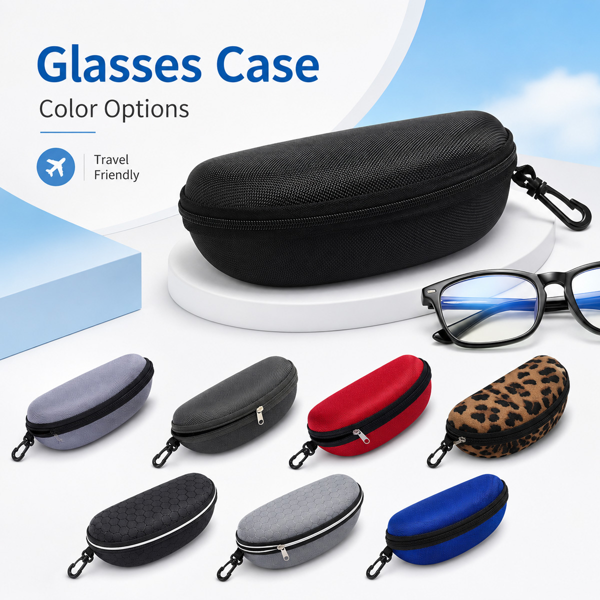 Travel Reading Accessories - Защитный жесткий футляр для очков, портативный,
