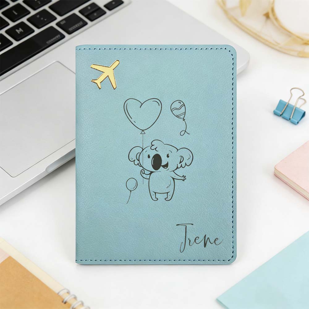 Travel Accessories Meaning - Персонализированная обложка для паспорта с именем,
