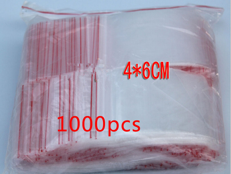 Travel Ziplock Bags - 1000 шт. 4x6 см PE прозрачные
