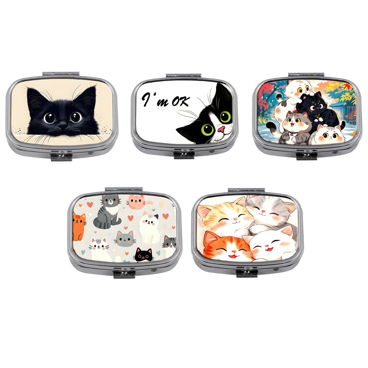 Travel Accessories In Japan - Коробка для таблеток с милым котом,