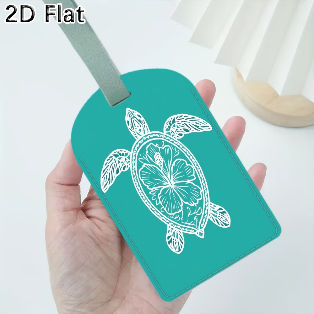Travel Accessories Drawing - Бирка для багажа с рисунком черепахи
