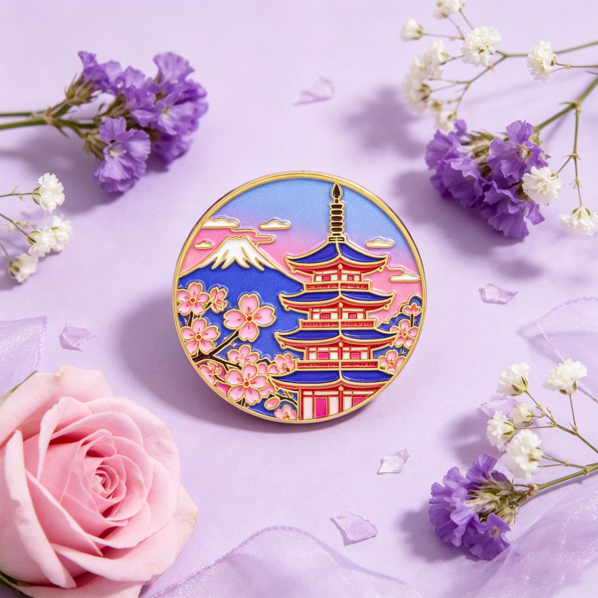 Эмалевая брошь с японской саку – обзор и цена Travel Accessories In Japan