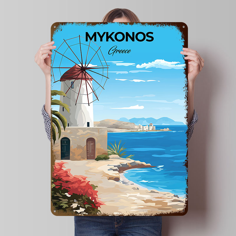 Плакат с изображением Миконоса – обзор и цена Travel Accessories Greece