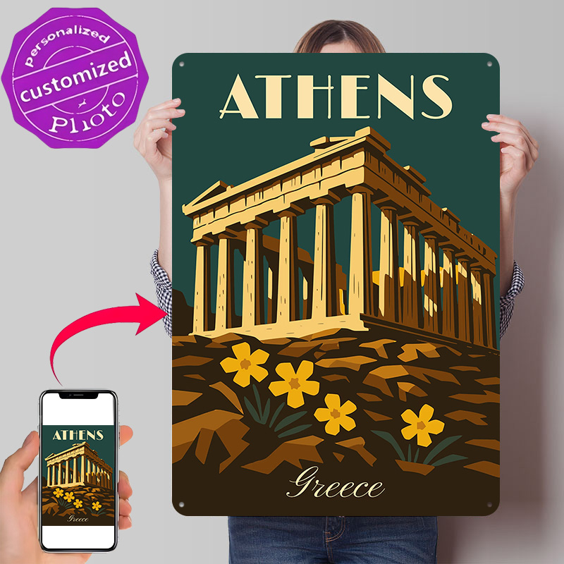 Металлический ретро-постер «Аф – обзор и цена Travel Accessories Greece